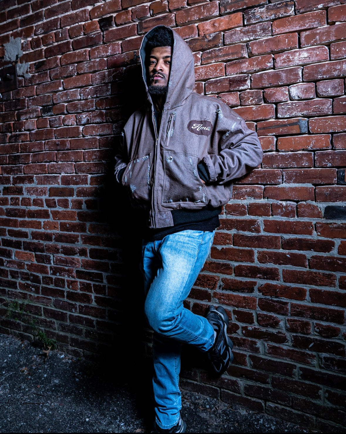 AMILI DISTRESSED JACKET BROWN EDITION